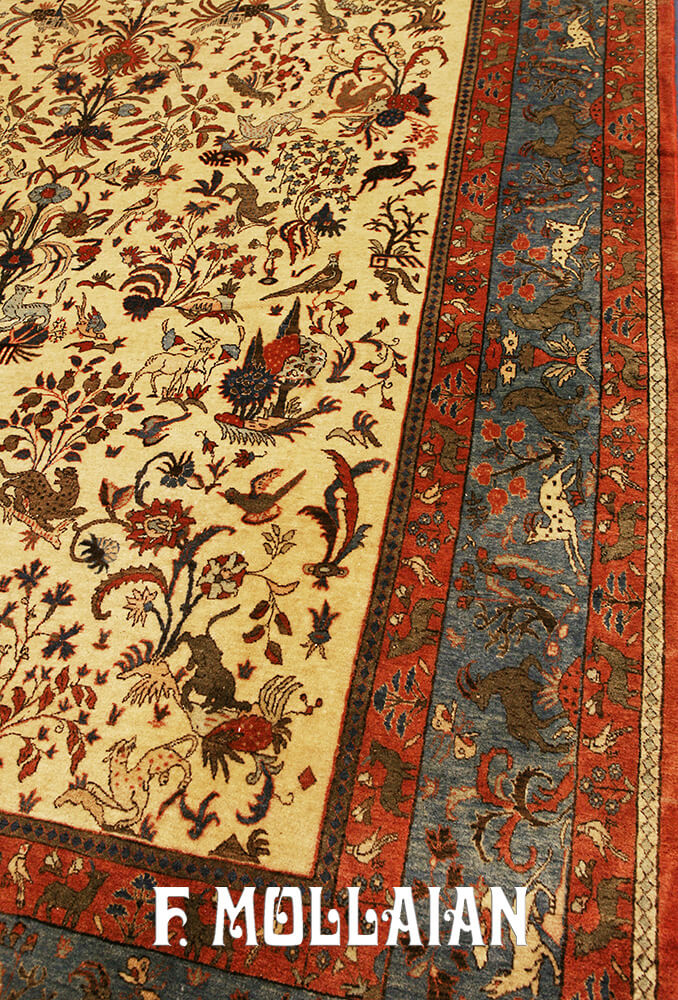 Semi-Antique Persian Qum Old Carpet n°:60903231
